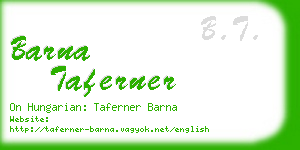 barna taferner business card